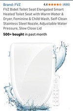 bidet toilet seat electric/w/Remote-Heated, Slow Close Elongated