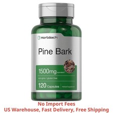 Pine Bark Extract Capsules  Herbal Supplement, Non-GMO and Gluten Free