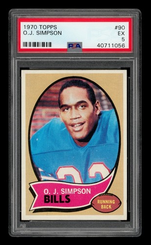 1970 Topps Set-Break # 90 O.J. Simpson PSA 5 EX