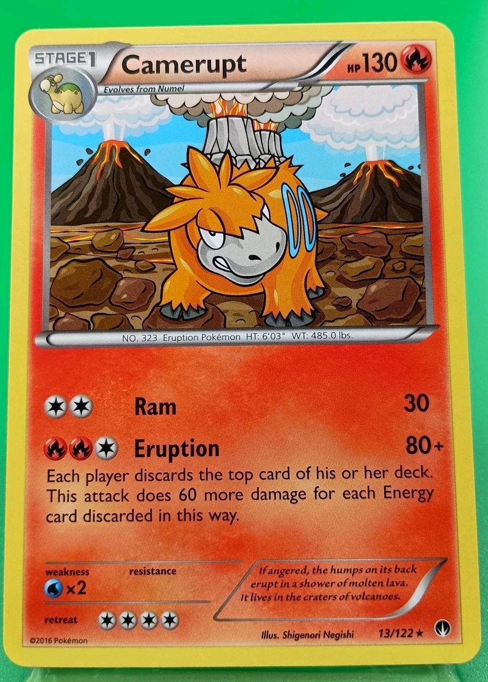 2016 Pokemon XY BREAKpoint Camerupt #13/122