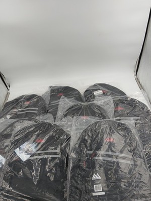 Lot of 8 Summit Ridge Backpacks Black School Travel Daypacks Reflective 18x12