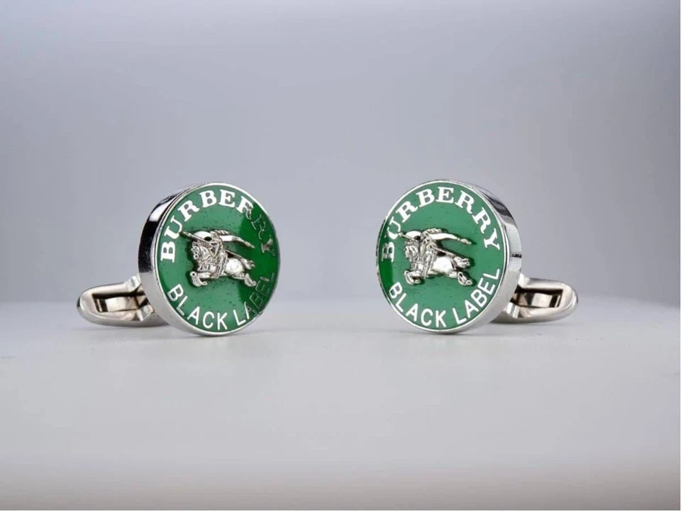 Burberry Green Silver Horse Night Cufflinks - Image 3 of 4
