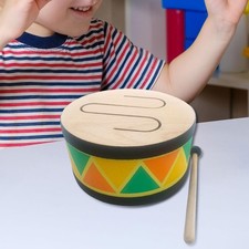 Wooden Hand Drum Orff Percussion Instrument for Early Education Dia 6.3inch