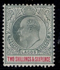 NIGERIA - Lagos EDVII SG61, 2s 6d green & carmine, M MINT. Cat £35.