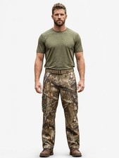 Realtree Camo Cargo Pants Mens L 36-38 Cotton Blend Brown Green Hunting