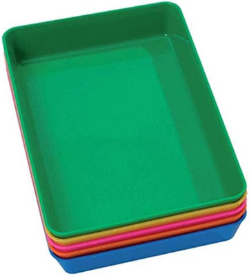AMAZING CHILD Set of 5 Small Coloured Trays (Each Tray approx 5'' x 7'' x 1'') _ Pr