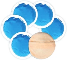 Small Round Cold Pack for Injuries, Reusable Soft Gel Ice with Cloth... 