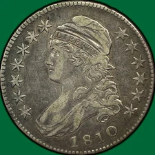 1810 Capped Bust Half Dollar Near Extremely Fine XF/VF++ Coin #33008