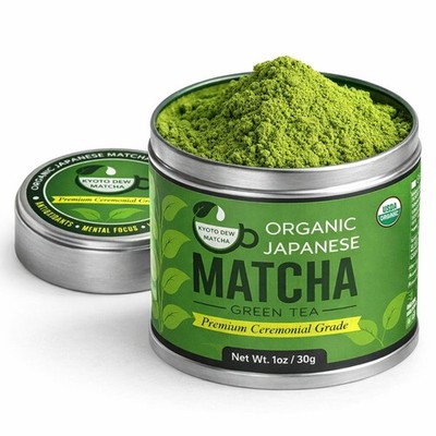 Kyoto Dew Matcha - Ceremonial Blend   Authentic Japanese First Harvest - USDA...