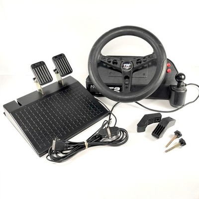 Vintage Thrustmaster Formula T2 PC Gaming Steering Wheel w/Pedals- Untested