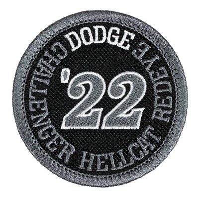 2022 Dodge Challenger Hellcat Redeye Embroidered Patch Black/Dk.Gray Iron/Sew-On