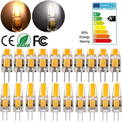 10x G4 Halogen-Lampe/LED COB Lampen Stiftsockel Leuchtmittel Dimmbar AC/DC Adjgf