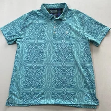 William Murray Golf Shirt Men Size XL Shamrock Viking Print Short Sleeve