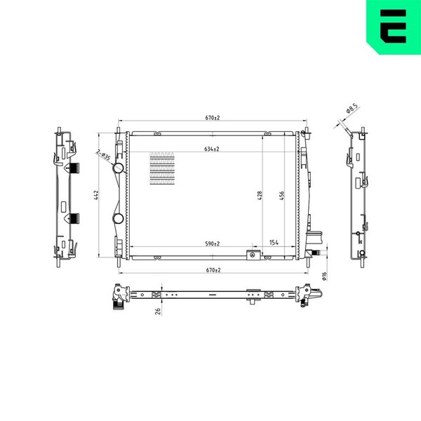 MotorküHler WasserküHler ERA 673597 FüR Nissan Qashqai 1 J10 NJ10 VAN Dci Allrad-image