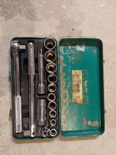 Genuine Vintage Kamasa 1/2 Drive AF Socket Set in Original Metal case Complete