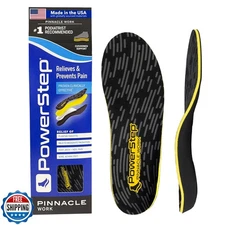 PowerStep Pinnacle Work Insoles, Work Boot Arch Support, Plantar Fasciitis Re