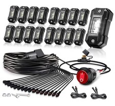 White Rock Lights Kit, R4 Pure White LED Rock R4 White Rock Lights 16PCS Kit