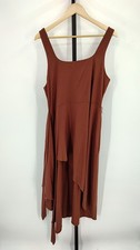 Quince Women Tencel Jersey Side Tie Midi Dress Brown XL