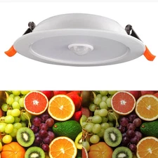 12W LED Recessed Downlight Motion Sensor Ceiling Light 6000K Cool White