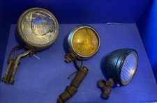 Vintage Guide Light 2002-e 2 Fog Lamps Lot Rat Rod Gm Accessory 5-34