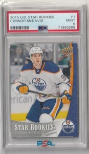 2015-16 UD Connor McDavid NHL Star Rookies PSA 9