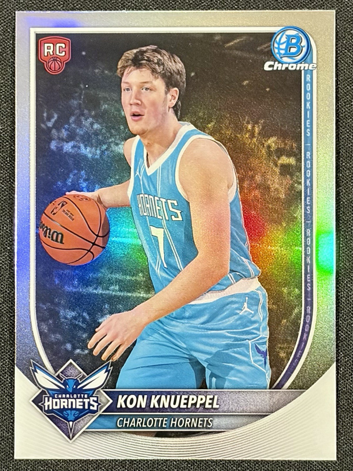 Kon Knueppel 2025-26 Bowman Chrome Red Rookie #BRR-4 RC Hornets