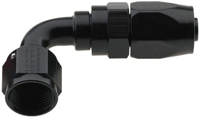 229006BL ProFlow Black Size 6 90 Degree Hose Fitting Performance Auto