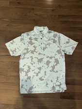 FootJoy Golf Polo Shirt Blue Gray Camouflage Mens Sz M Performance Stretch