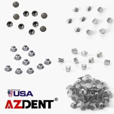 AZDENT Dental Orthodontic Lingual Buttons Bondable Round /Crimpable Hook Stops