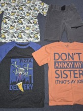Boys Size 8 Shirt  Shorts Bundle Childrens Place Cat  Jack 4pc