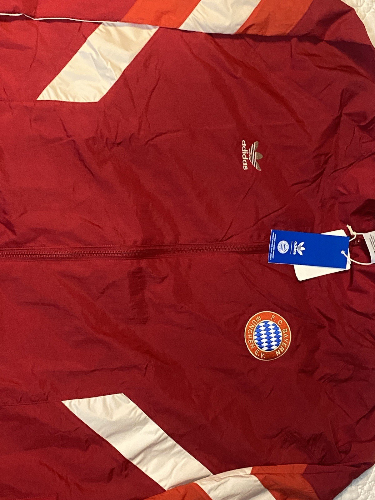 Adidas Bayern Munich Original Track Top Windbreaker Jacket Mens Sz 2XL IS6508 image 3