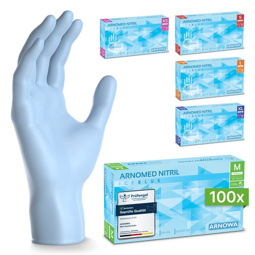100x Einmalhandschuhe ARNOMED Nitril Handschuhe Nitril Gummi-Handschuhe XS-XXL - Bild 72 von 85