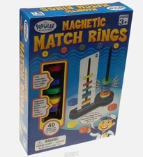 Magnetic Match Rings Game STEM Learning Toy Kids Gift Educational Science Cards