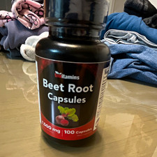 tnvitamins Beet Root Capsules 1500 mg Dietary Supplement, 100 Count