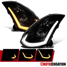 Smoke Fit 2003-2007 Infiniti G35 Coupe Hid Projector Headlights Led Sequential Smoke Fit 2003-2007 Infiniti G35 Coupe Hid Projector Headlights Led Sequential