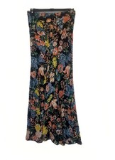 Anthropologie Maeve Women s Florence Bias Vibrant Floral Maxi Satin Skirt Sz XS