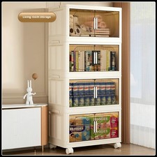 Large Folding Storage Box Stackable Case Cabinet Closet Home Organizer on Wheels