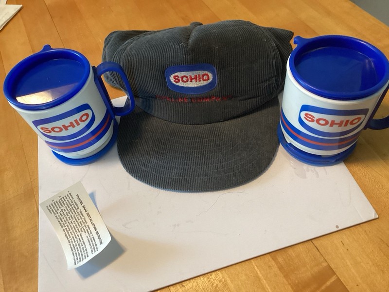 Vintage Sohio Travel Mugs and Baseball Cap