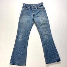 Vintage Levi's Womens 646 Flare Jeans Light Blue W30 Orange Tab Denim