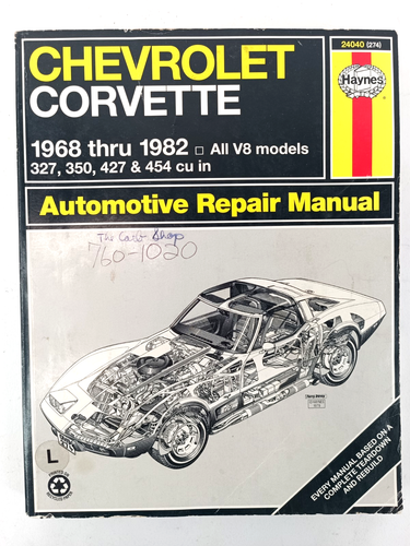 Haynes Automotive Repair Manual Chevrolet Corvette 1968-1982 V8 Models - 1991 - Picture 2 of 8