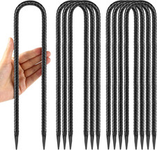 12 Inches Trampoline Wind Stakes, Heavy Duty U Stakes for Ground, 8-Pack Trampol