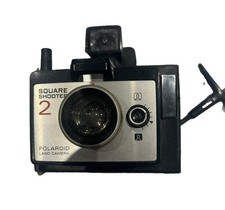 Vintage 1970s Polaroid Square Shooter 2 Black Instant Land Camera Untested