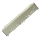 Long Rectangular Milk Glass Vase Vtg Ikebana Centerpiece Planter Spooner Antique