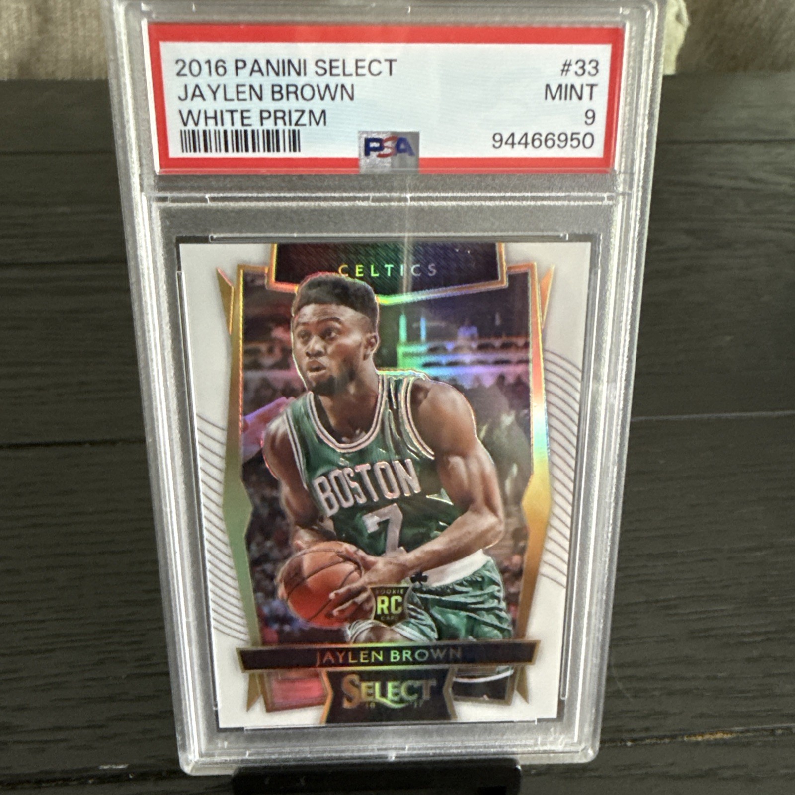 2016-17 Panini Select Jaylen Brown #33 RC White Prizm /149 PSA 9