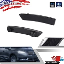 Smoke For 2016-2018 Lincoln MKX Front Bumper Fender Side Marker Light Reflectors
