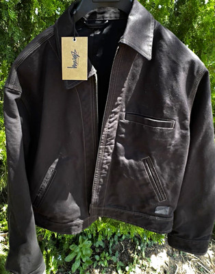 Stussy Men s WorkGear Collared Jacket Front Point Collar Logo Size L