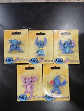 Disney! Collectible STITCH Mini Figures 1.5-2&rdquo; Complete Set Of 5 Just Play