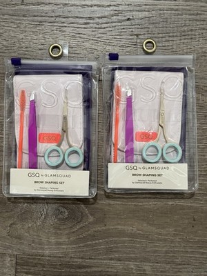 2 Pack!! GSQ By Glamsquad Brow Shaping Set With Pouch