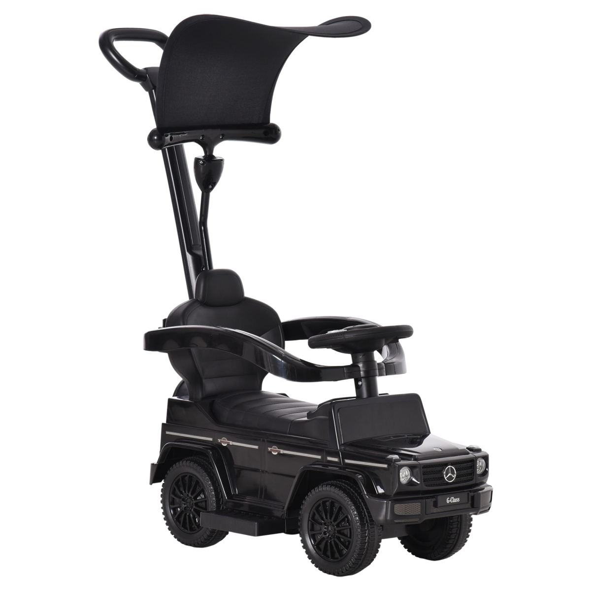 Homcom 3-In-1 Mercedes-Benz G350 Ride-On Walker/Slider For Kids 12-36M, Black 370-162Bk - Image 2