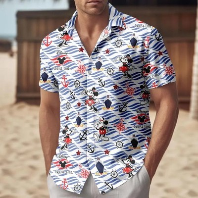 Disney Mickey Cruise Time Line Destiny Trip Summer Vibe Hawaiian Shirt